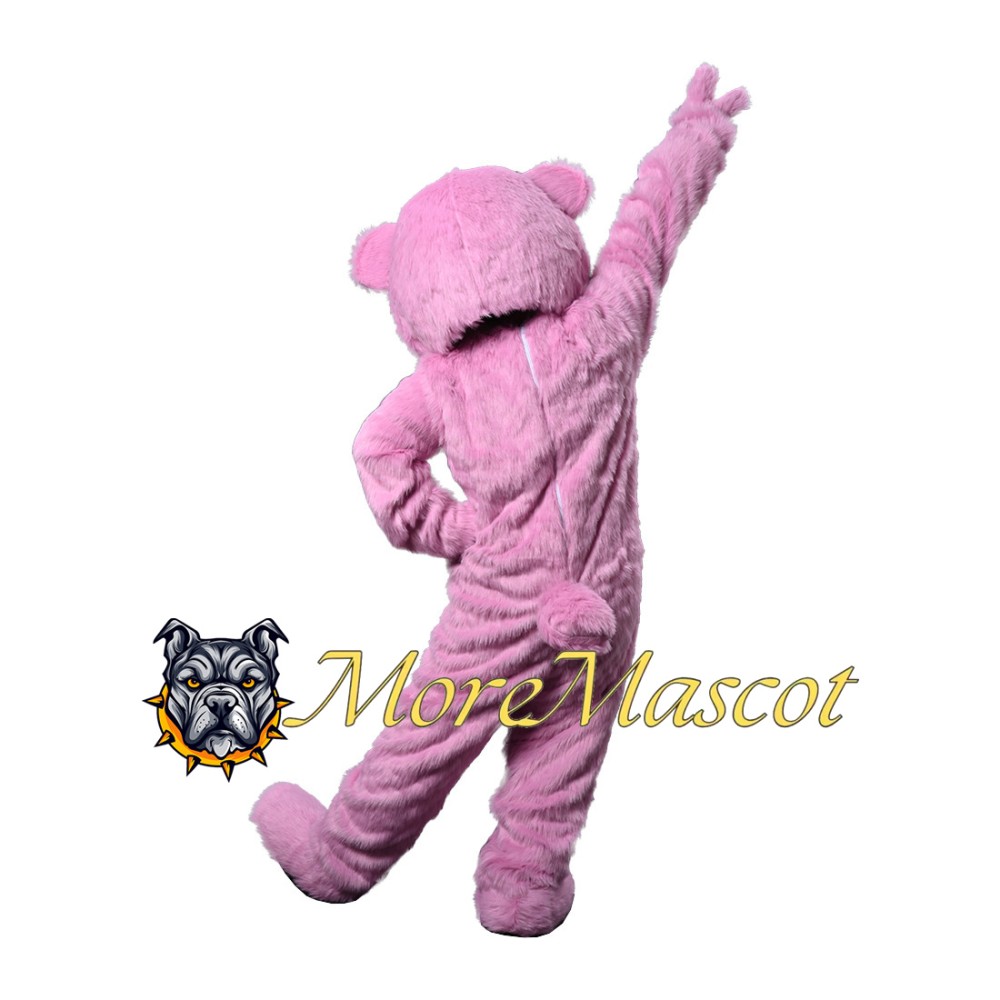 Pink Bear Mascot Costume