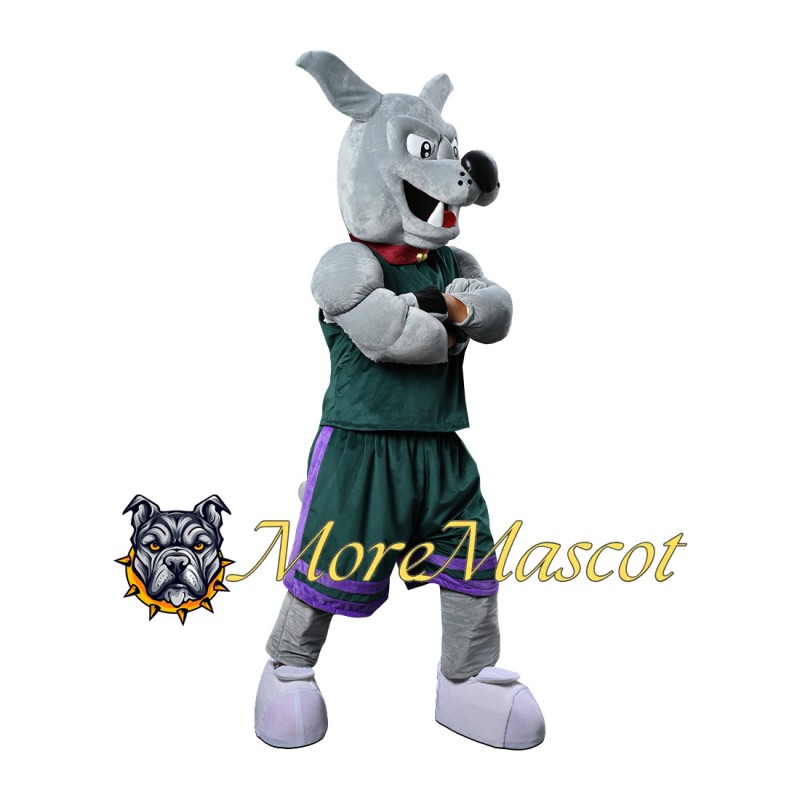 Muscular Bulldog Mascot Costume