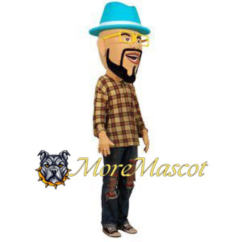 Bearded Man Mascot Costume