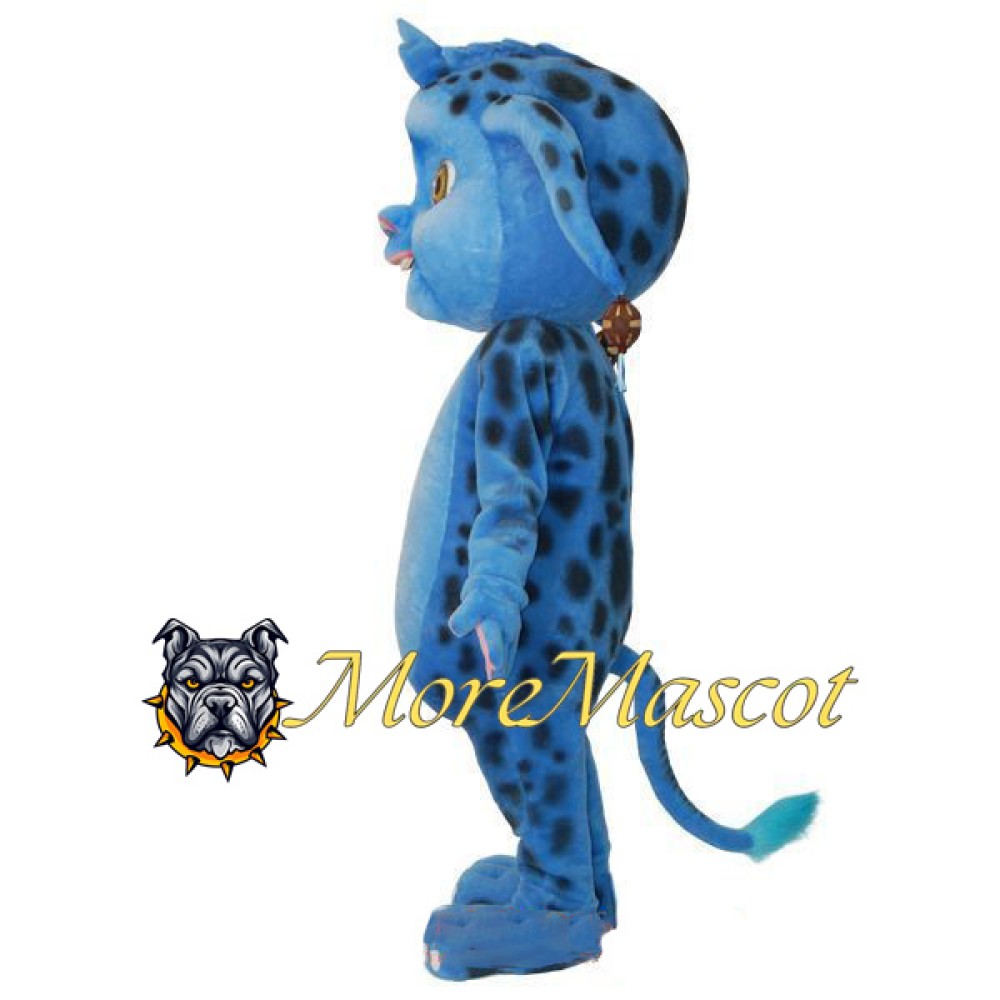 Blue Alien Mascot Costume