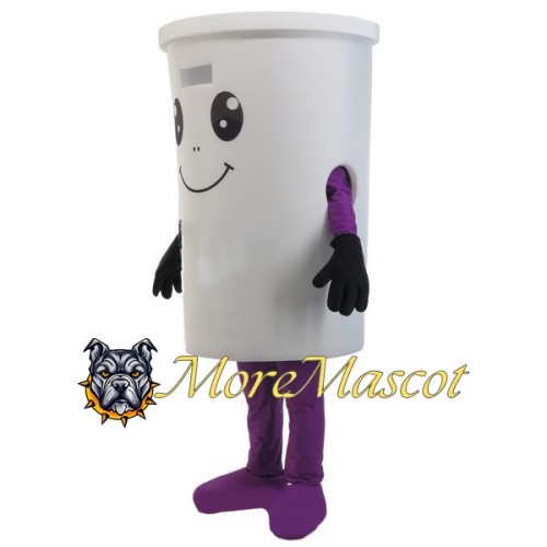 White Cup Mascot Costume