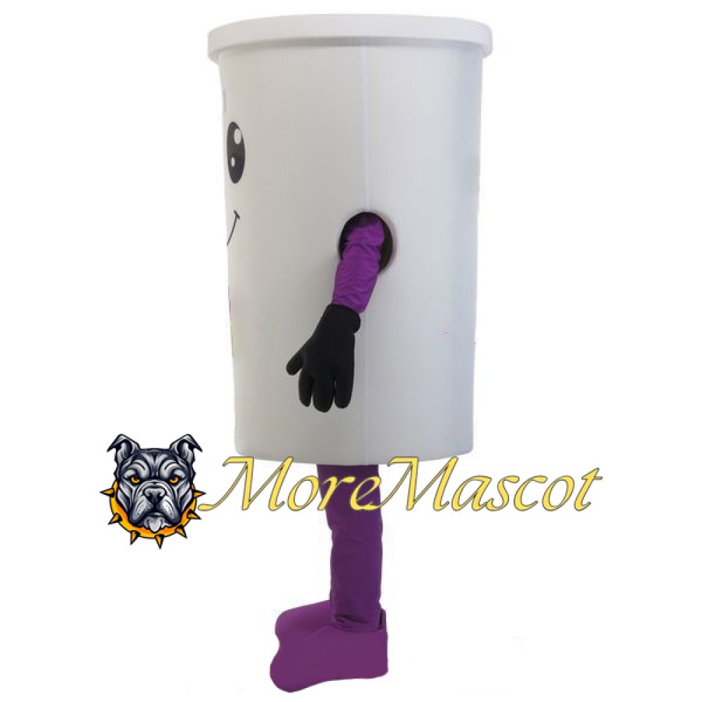 White Cup Mascot Costume