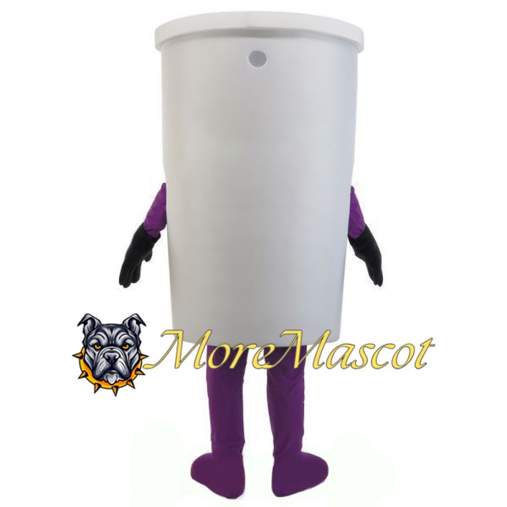 White Cup Mascot Costume