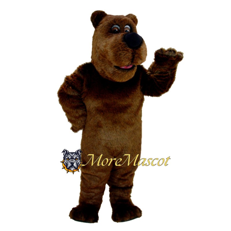 Furry Brown Bear Mascot Costume