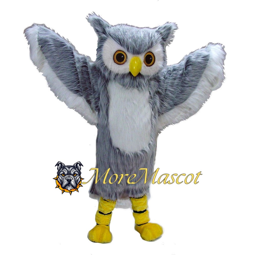 Gray Owl Mascot Costume