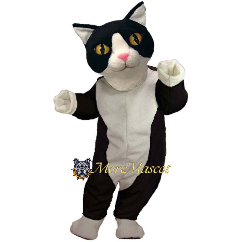 Black White Cat Mascot Costume