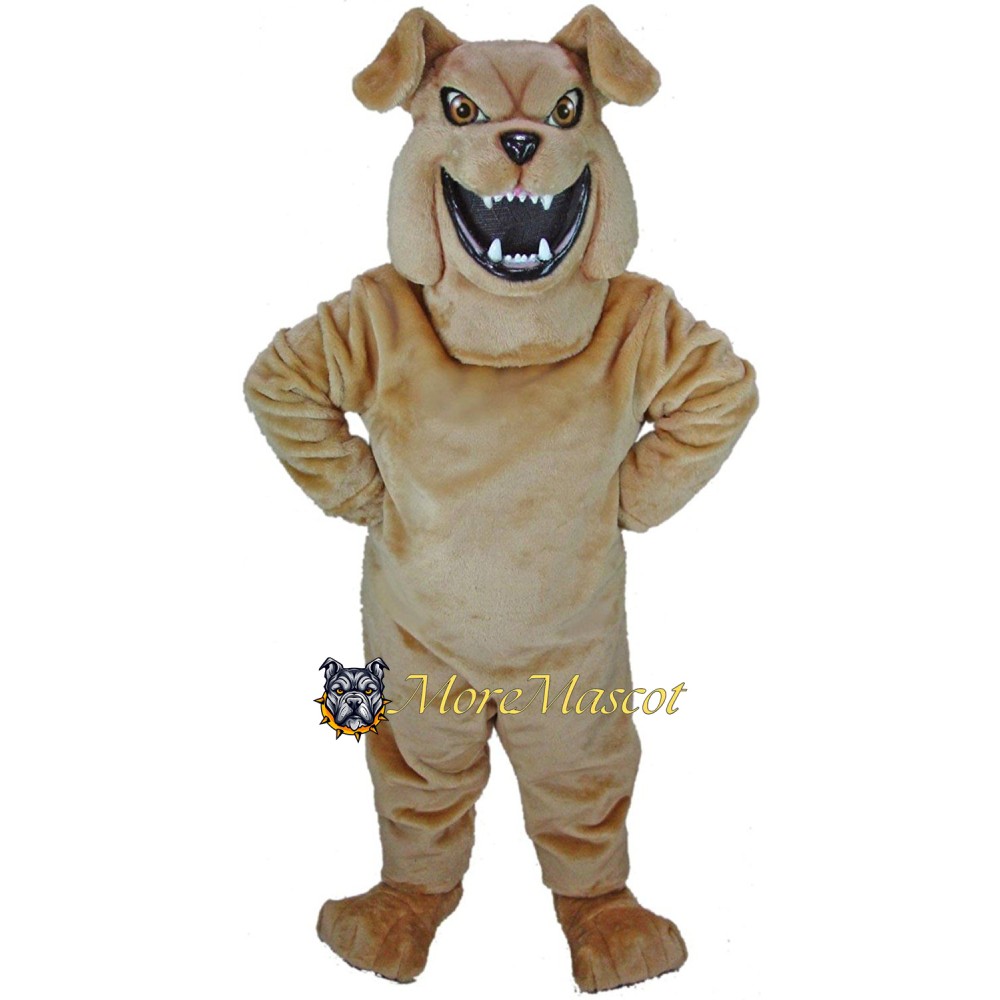 Brown Bulldog Mascot Costume