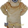 Brown Bulldog Mascot Costume