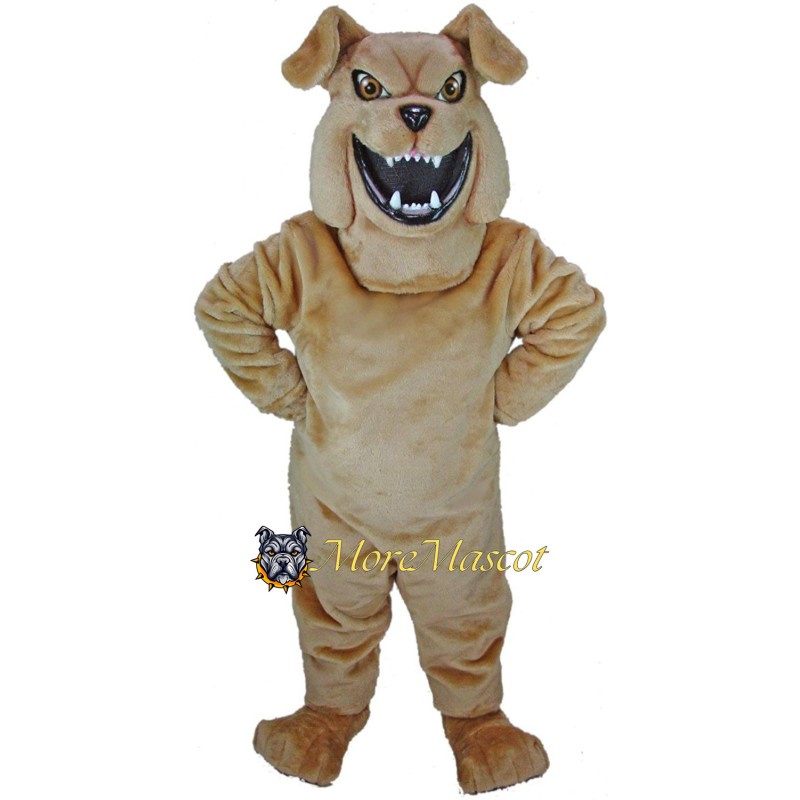 Brown Bulldog Mascot Costume