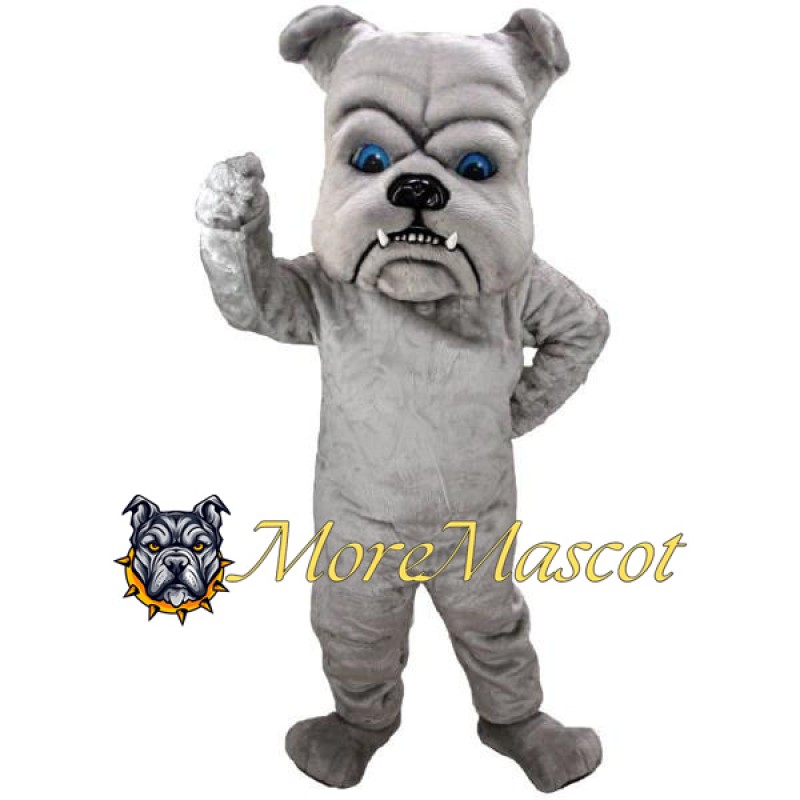 Gray Bulldog Mascot Costume