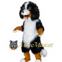 White Black Dog Mascot Costume