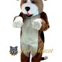 White Brown Dog Mascot Costume