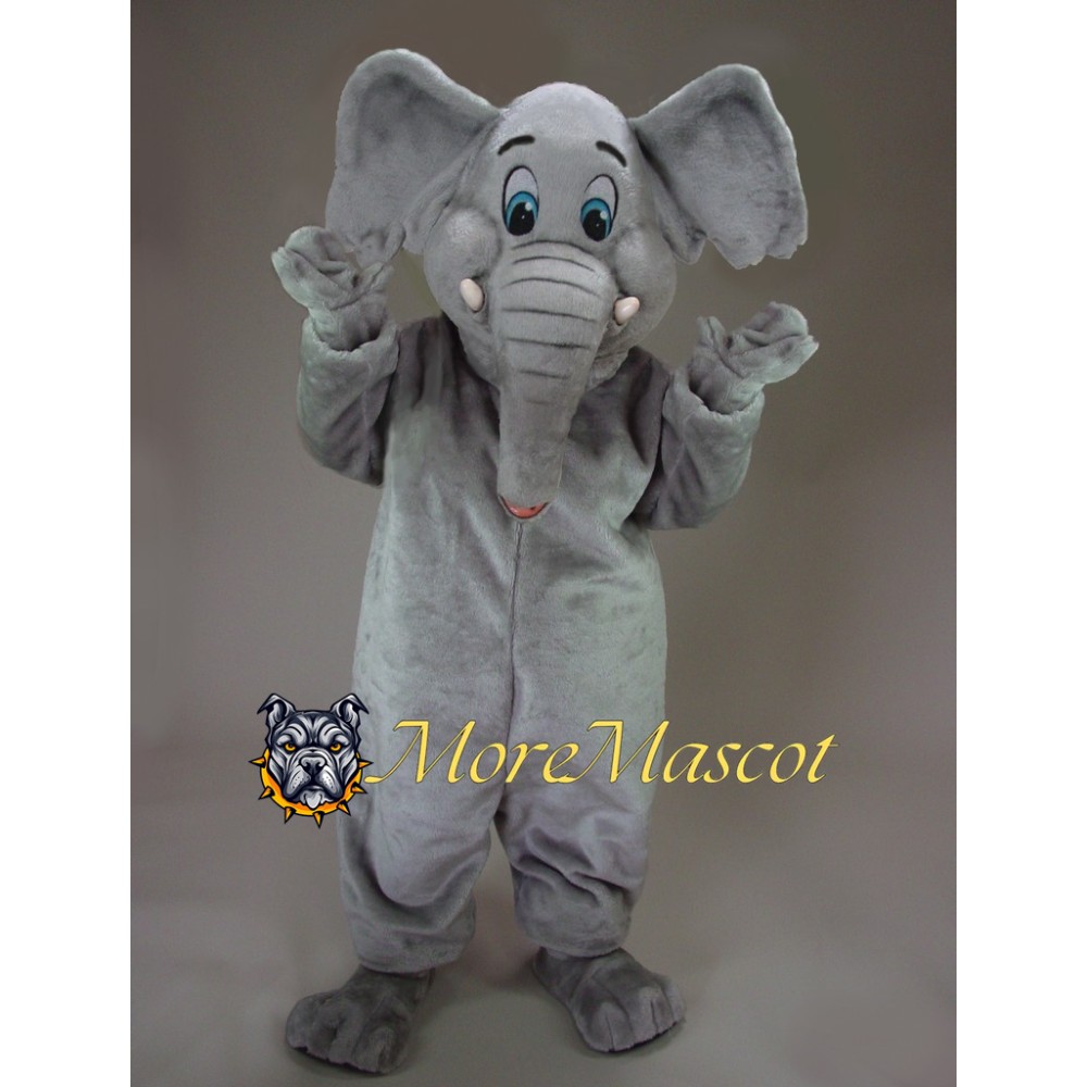 Gray Elephant Mascot Costume