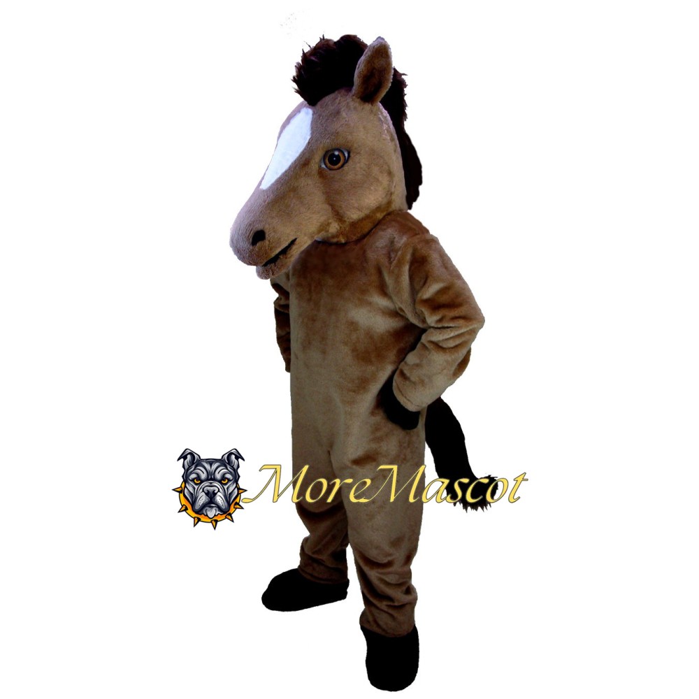 Adult Brown Horse Mascot Costume
