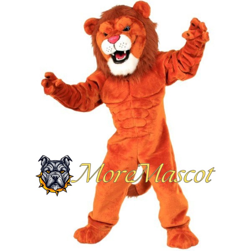 Muscle Lion Mascot Costume