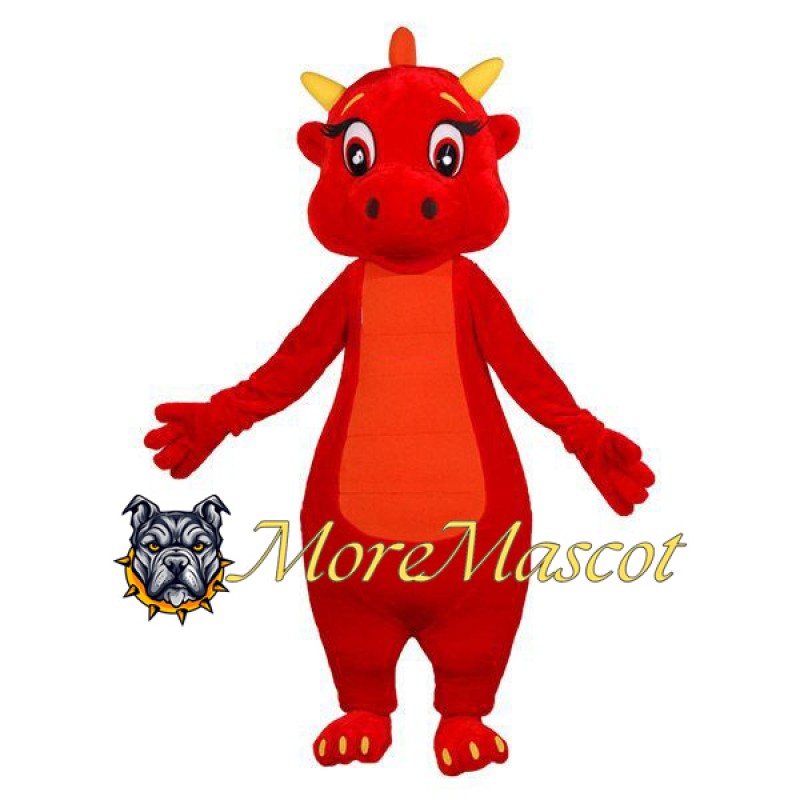 Red Dragon Mascot Costume