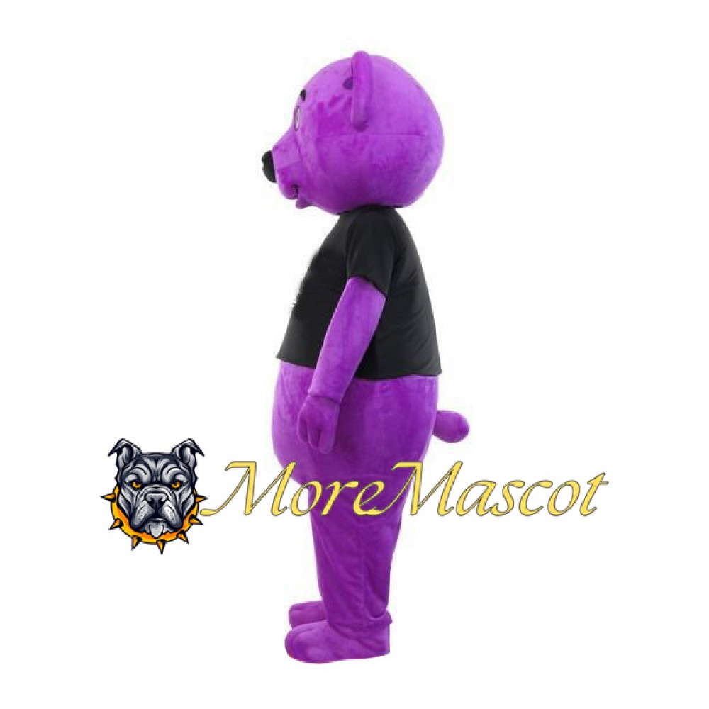 Purple Bear Mascot Costume
