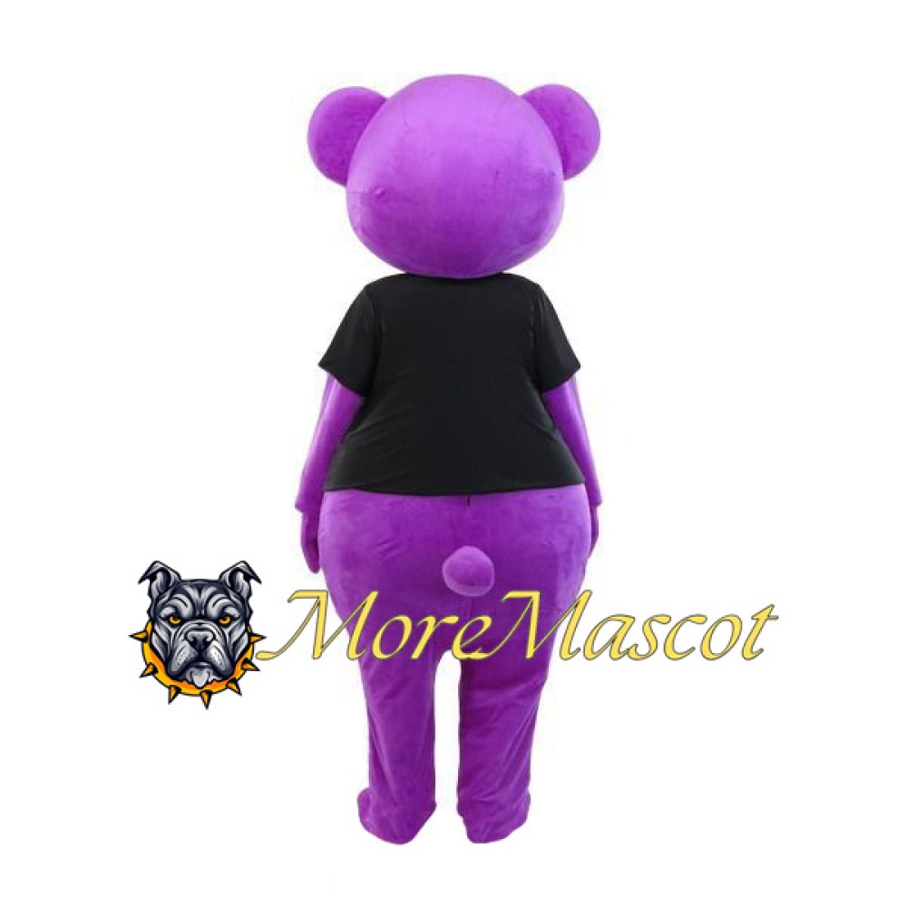 Purple Bear Mascot Costume