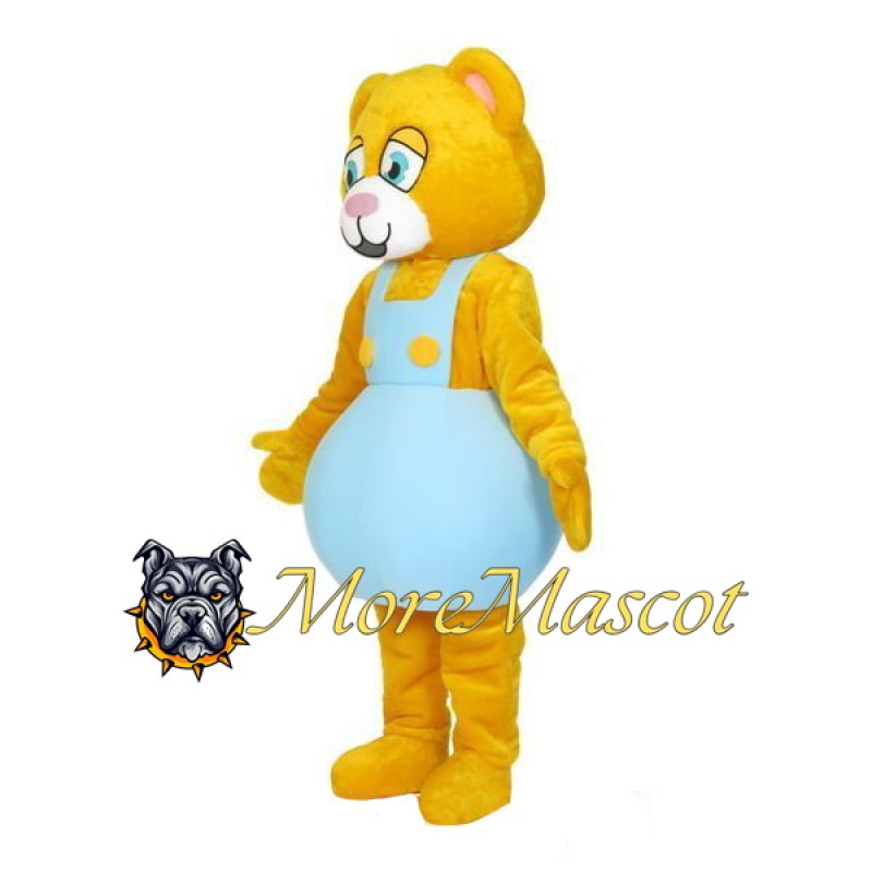 Yellow Bear Mascot Costume