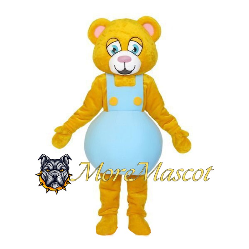 Yellow Bear Mascot Costume