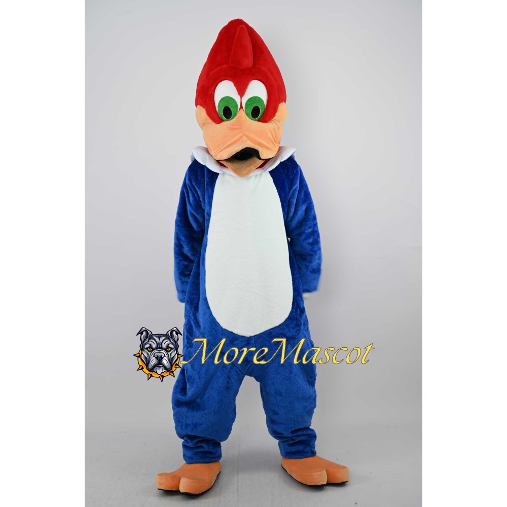 Blue Woodpecker Mascot Costume