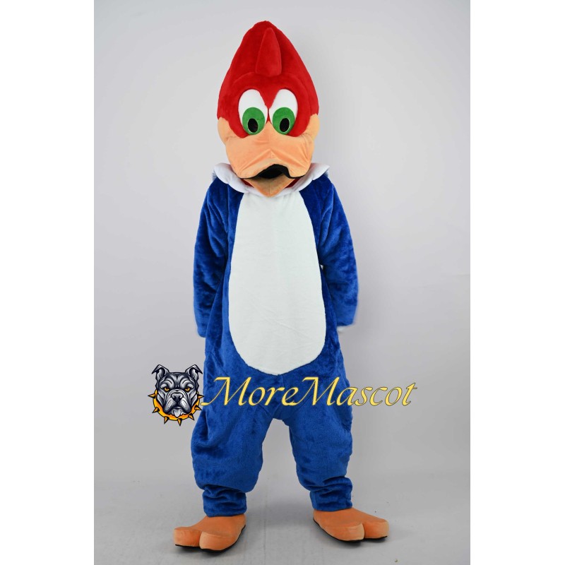 Blue Woodpecker Mascot Costume