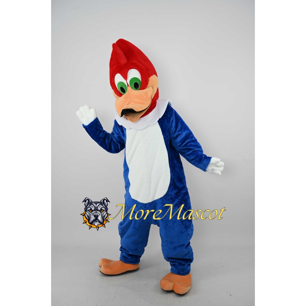 Blue Woodpecker Mascot Costume