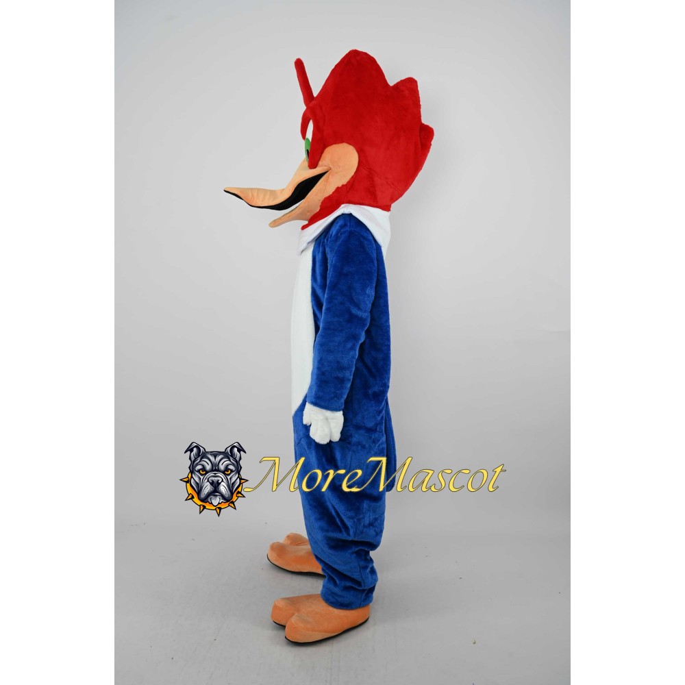 Blue Woodpecker Mascot Costume