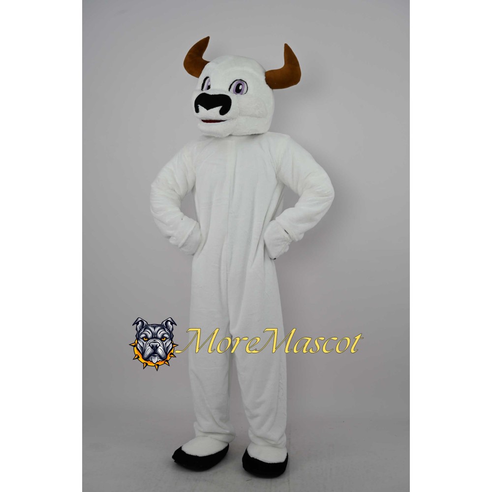 White Cattle Mascot Costume