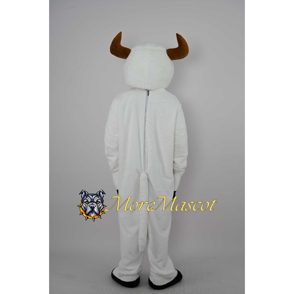 White Cattle Mascot Costume
