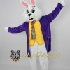 Purple Suit Rabbit Mascot Costume
