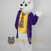 Purple Suit Rabbit Mascot Costume