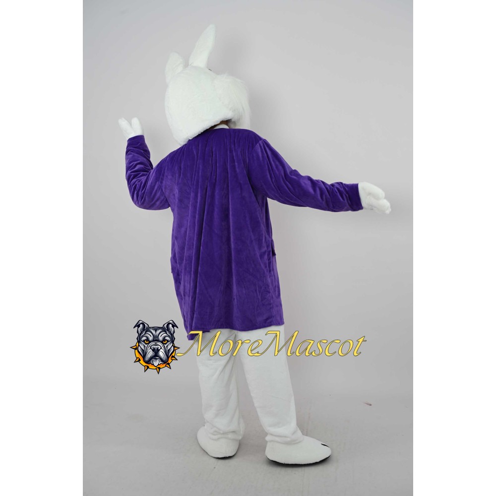Purple Suit Rabbit Mascot Costume