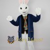 Blue Suit Rabbit Mascot Costume