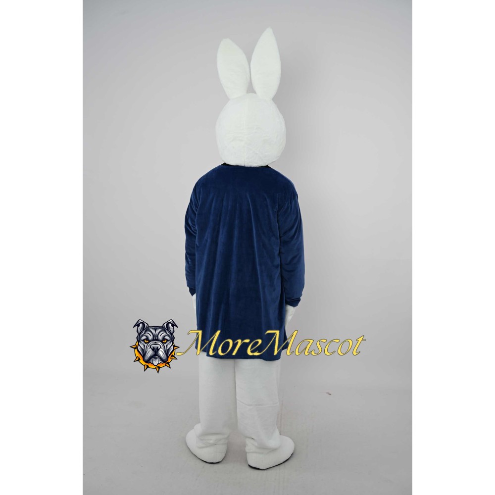 Blue Suit Rabbit Mascot Costume