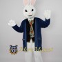 Blue Suit Rabbit Mascot Costume