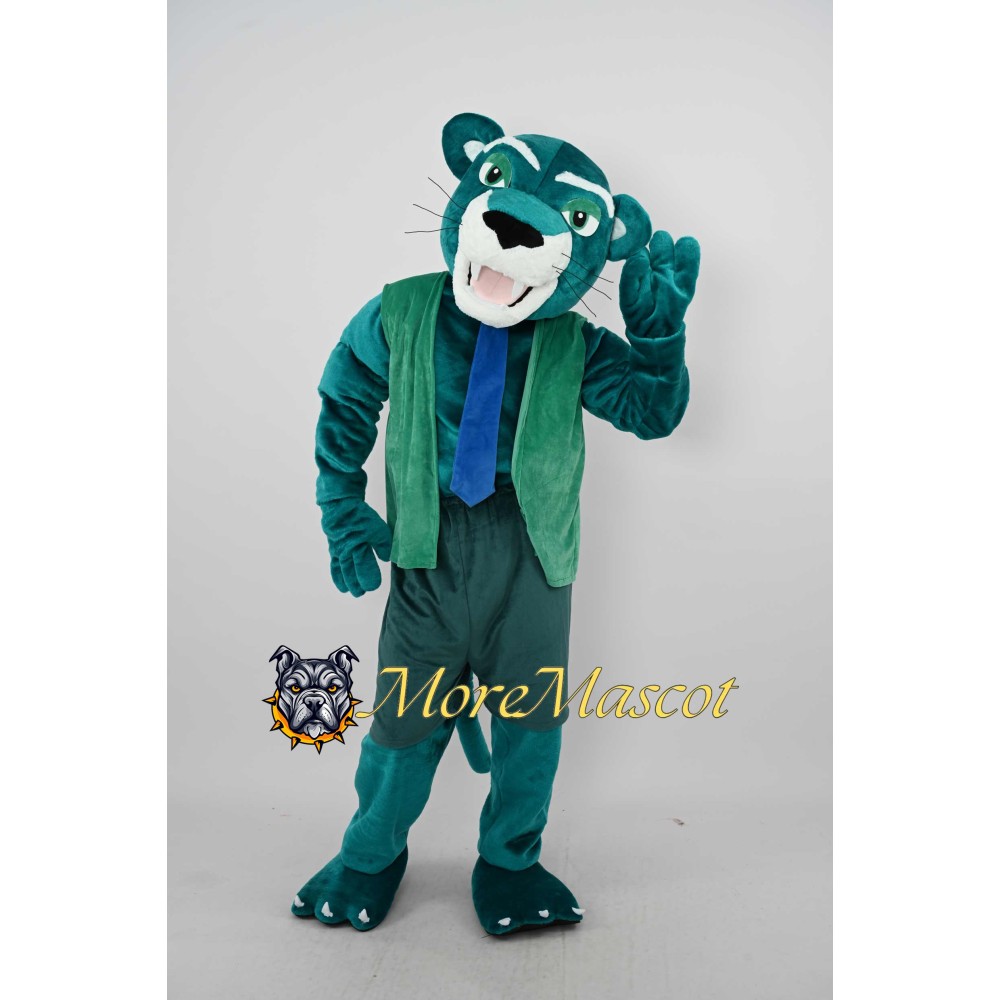 Green Panther Mascot Costume