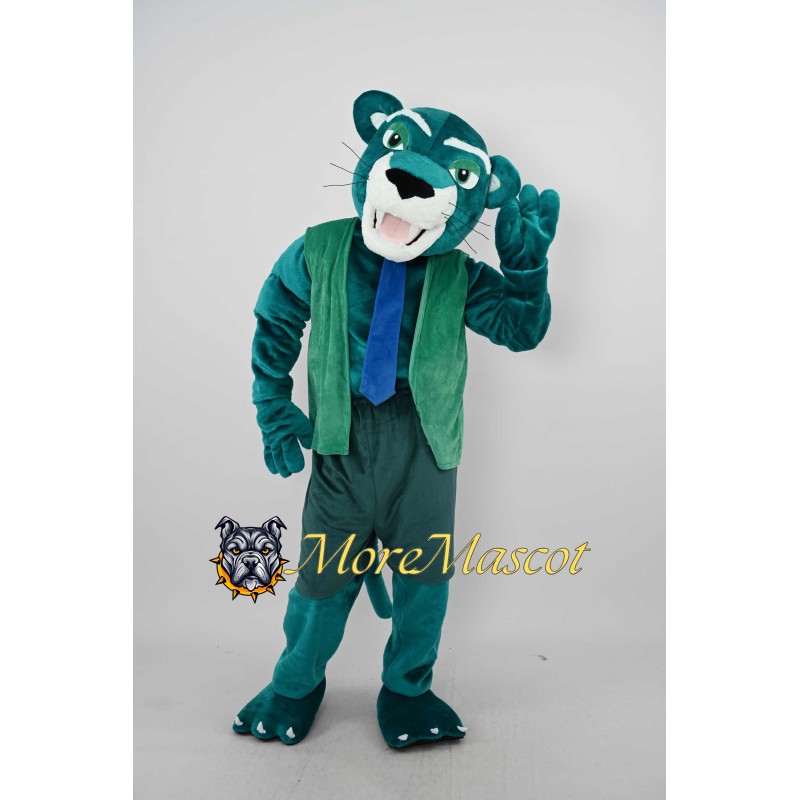 Green Panther Mascot Costume