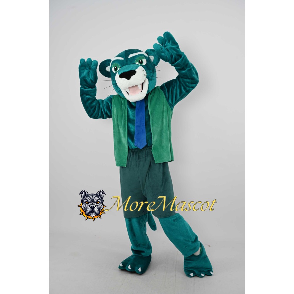 Green Panther Mascot Costume