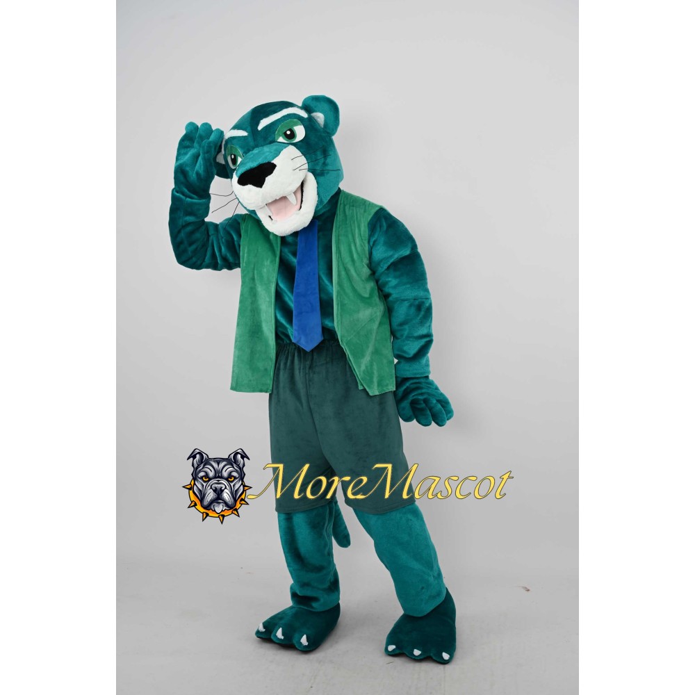 Green Panther Mascot Costume