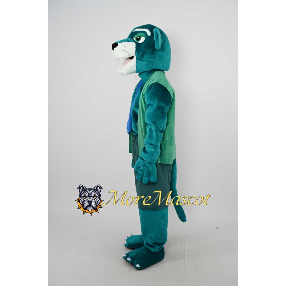 Green Panther Mascot Costume