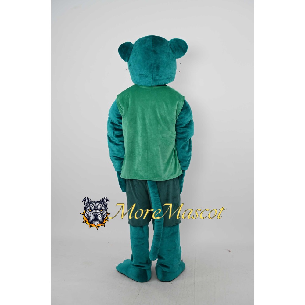 Green Panther Mascot Costume