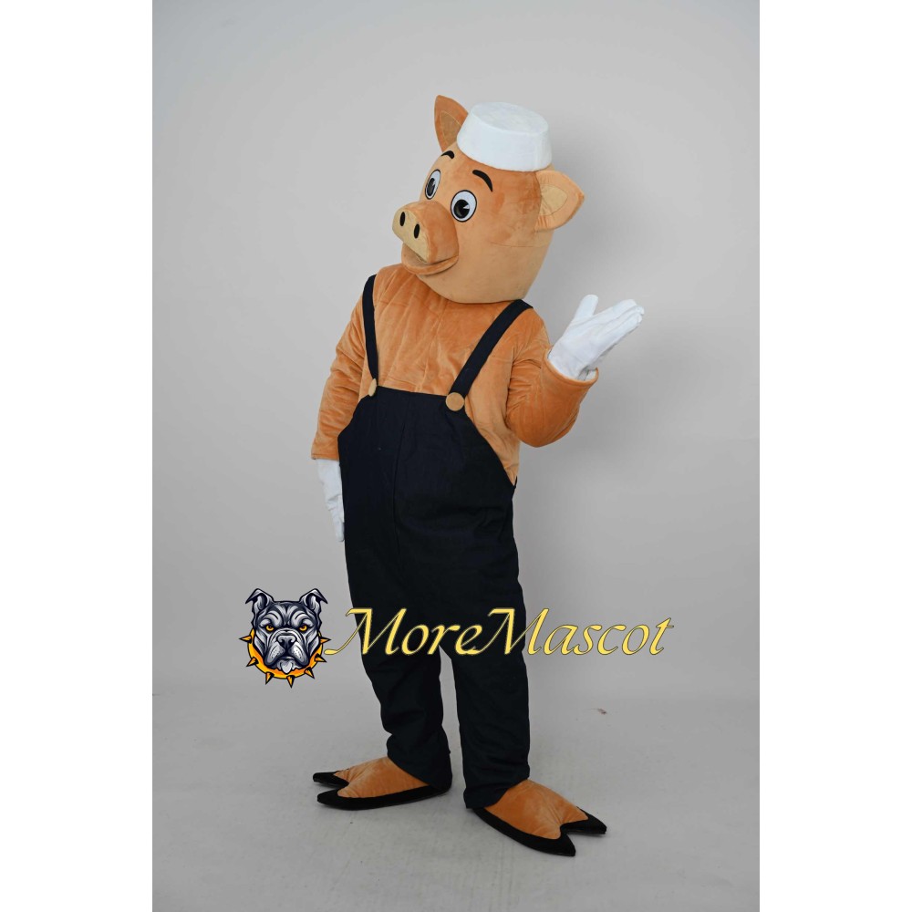Waiter Pig Mascot Costume