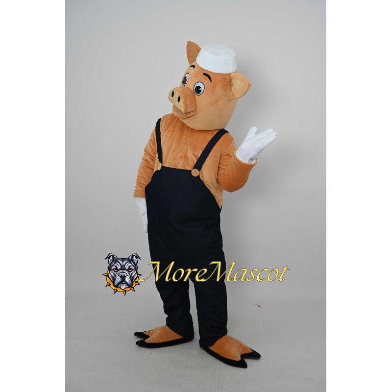 Waiter Pig Mascot Costume