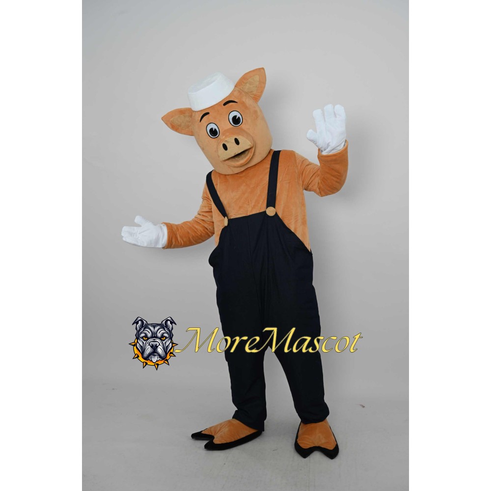 Waiter Pig Mascot Costume