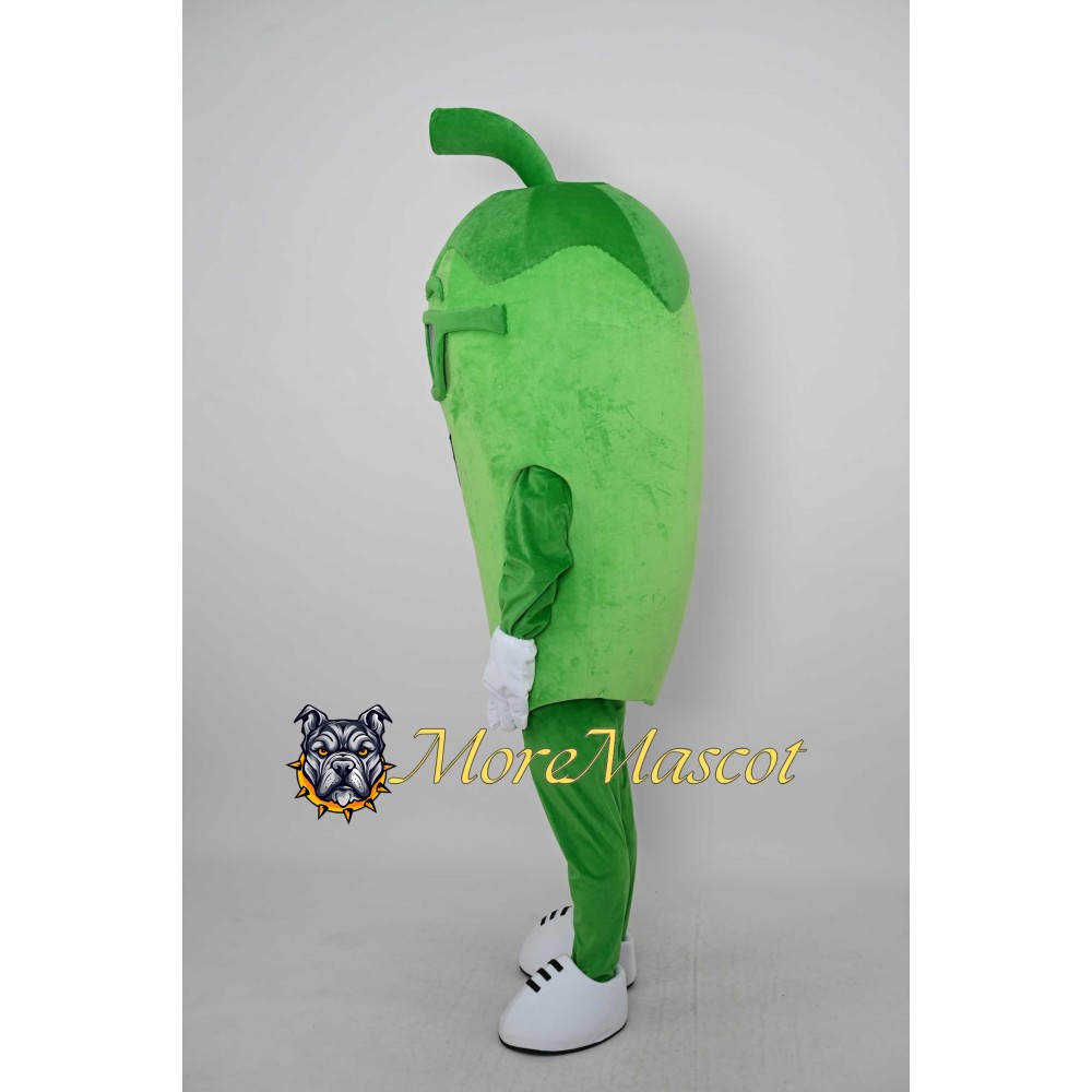 Green Eggplant Mascot Costume