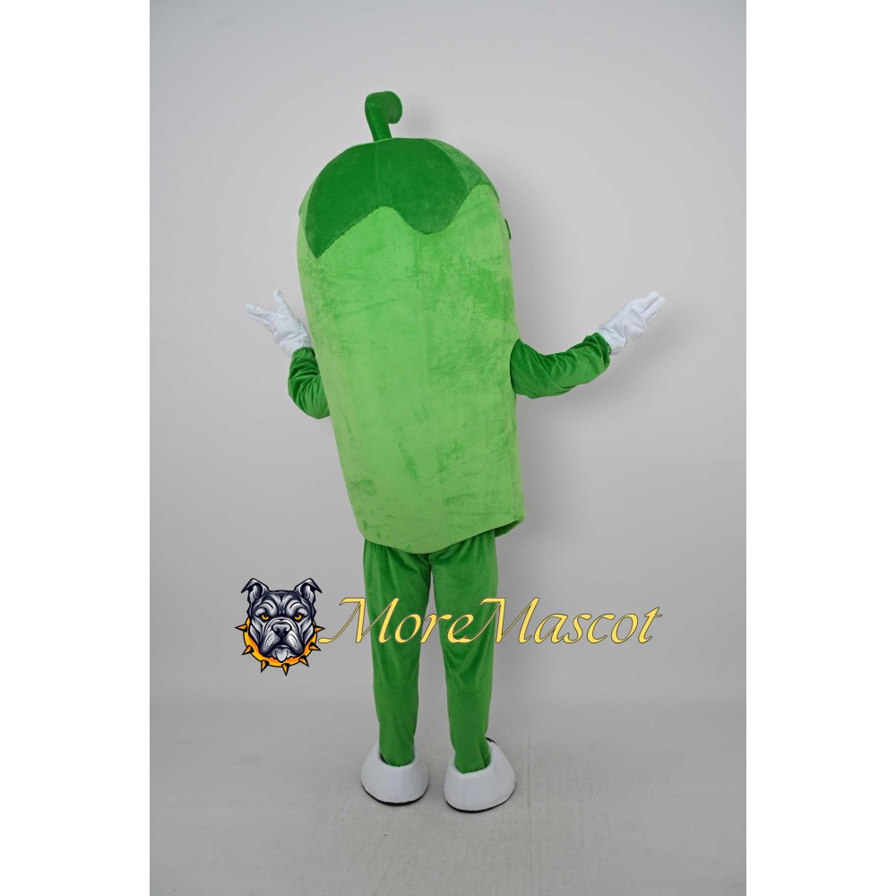 Green Eggplant Mascot Costume