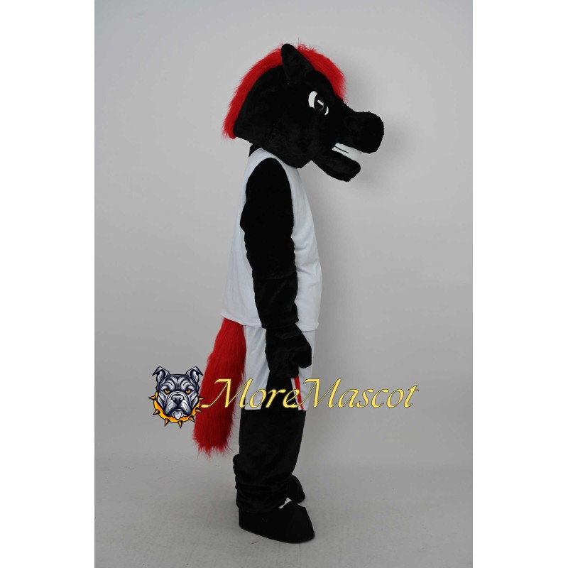 Sports Black Horse Mascot Costume