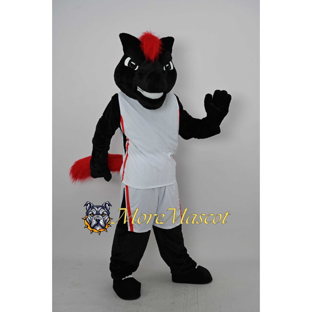 Sports Black Horse Mascot Costume