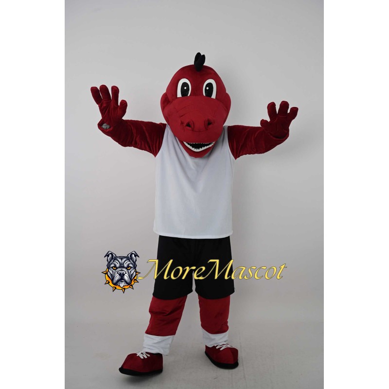 Sports Red Dragon Mascot Costume